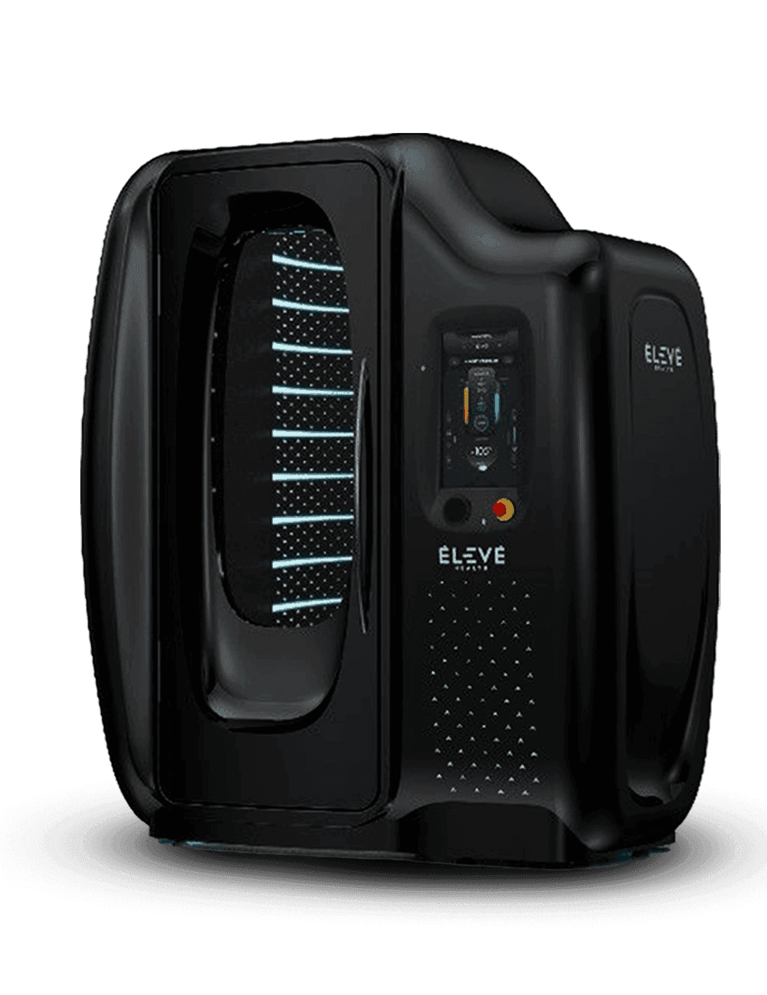 Eleve™ E-Cryo Pro — fully electric partial body cryotherapy chamber with frosted glass door, commercial control panel, and plug-and-play operation