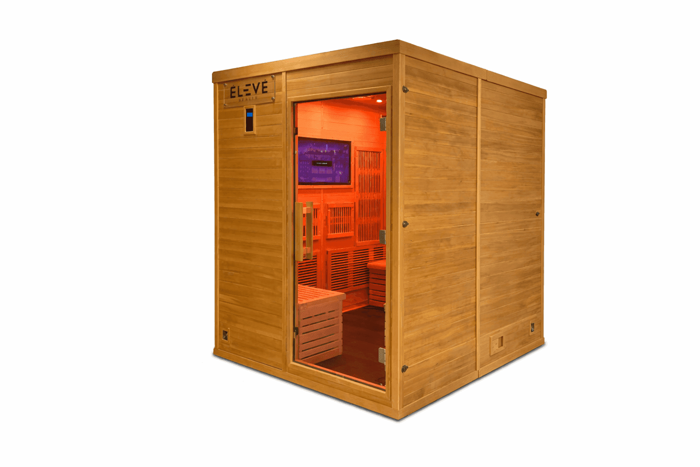 Eleve™ Infrared Sauna Room — full-spectrum far, mid, and near infrared wellness sauna available in multiple sizes for home and commercial use